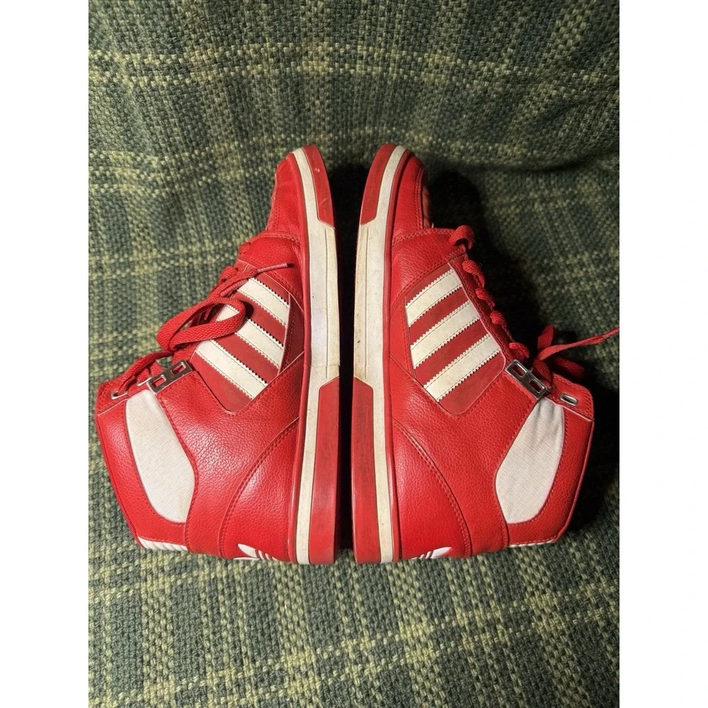 Adidas Hard Court 2 Hi II Men's High Top Sneakers Red/White G59666 Size 11